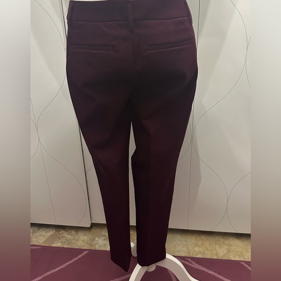 Worthington Womens Burgundy Ankle Pant 4P - Picture 4 of 7